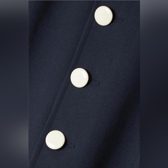 Tory Burch Carrie Button-embellished Crepe Wide-leg Pants NWT Size 2 - Picture 4 of 7